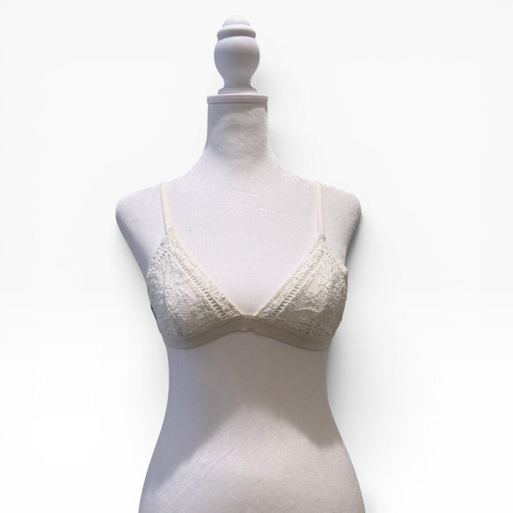 RHYTHM White Lace Triangle Bralette XS EUC - Picture 2 of 5
